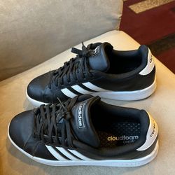 Black And White Adidas 9.5