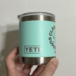 Yeti Rambler 10 oz Lowball Cleveland Logo Standard Lid ounce cup glass Genuine