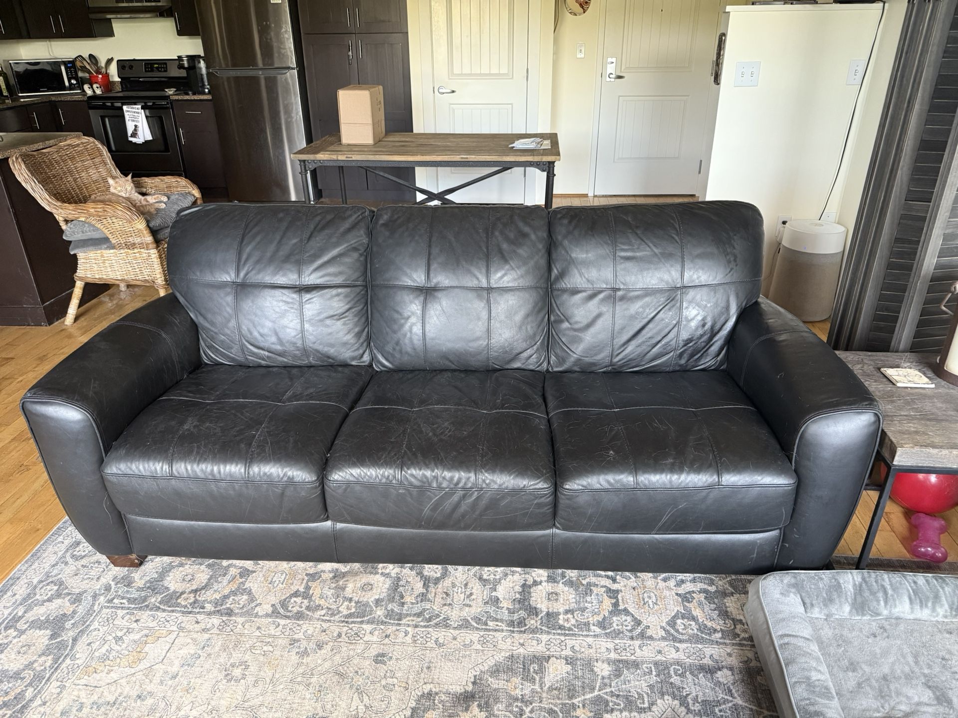 Moving Sale! Leather Couch