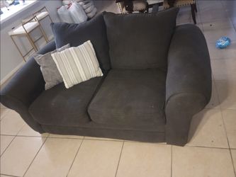 Large fluffy loveseat