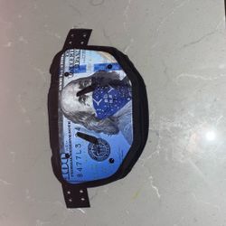 Blue Strips Chrome Football Backplate