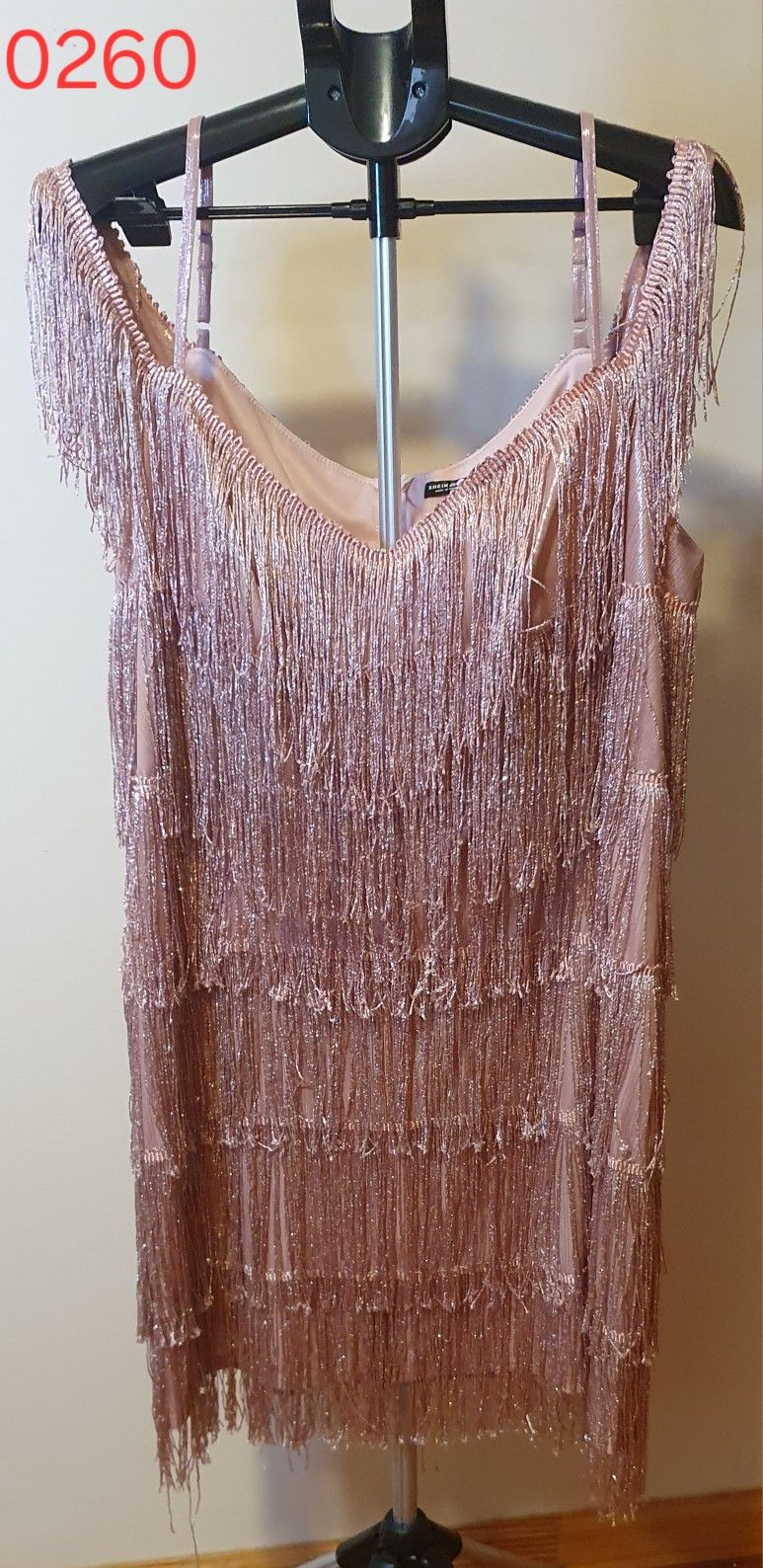Pink Fringe Dress, 3XL (0260)