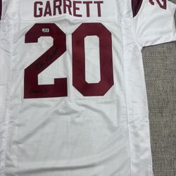 MIKE GARRETT SIGNED Autograph Custom Jersey- Beckett Coa -USC Trojans