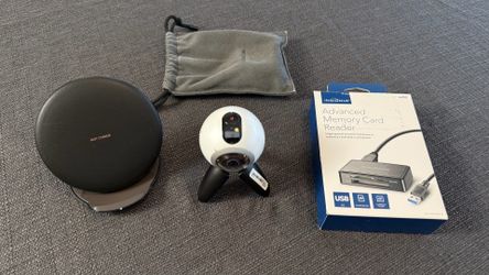 Samsung Wireless 360 Camera, Wireless charger, 64gb memory card, more