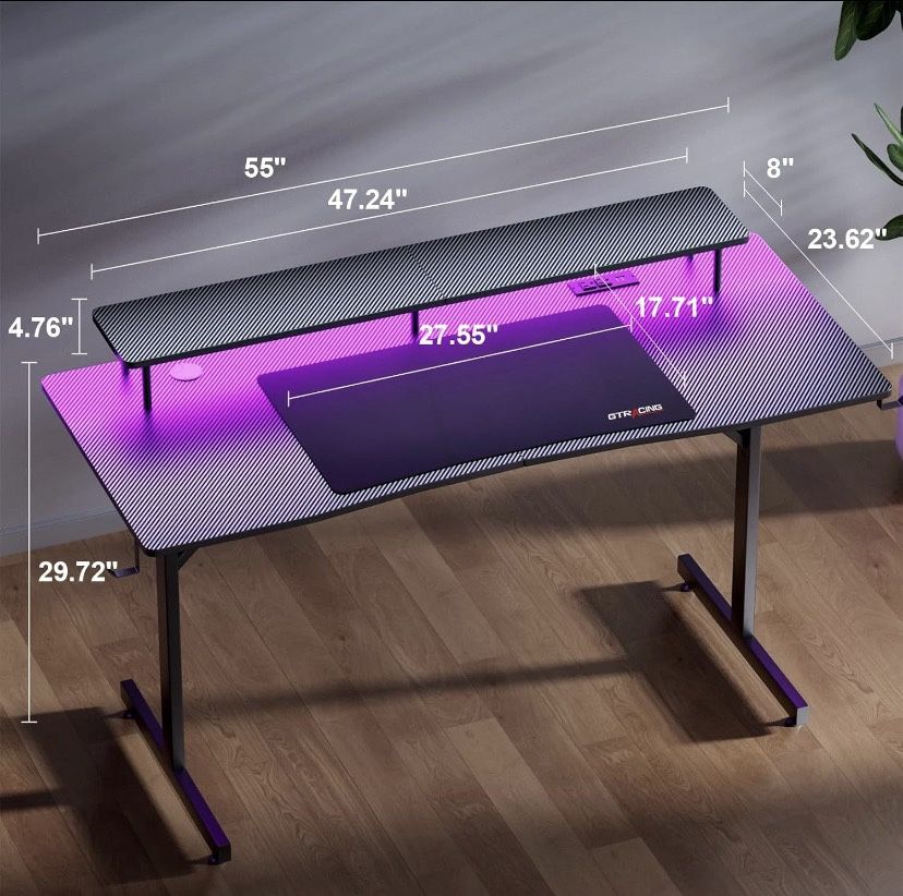 Gtracing Lumina Elite Led Gaming Desk