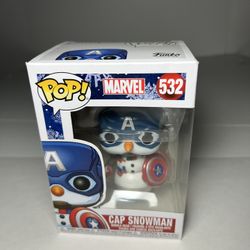 New Funko Pop Marvel Cap Snowman #532 Christmas - Captain America