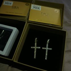 S925 Moissanite Cross Pendants 