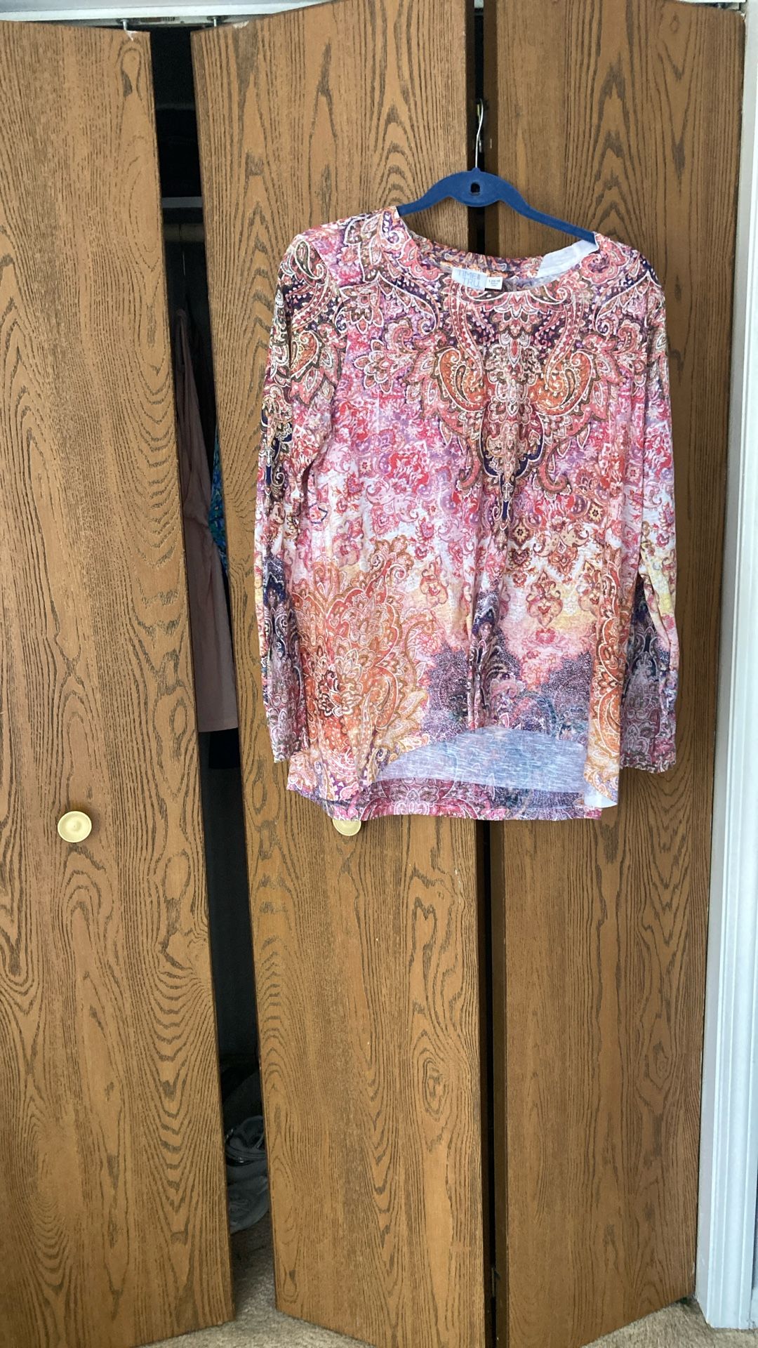 Long sleeve multicolor top
