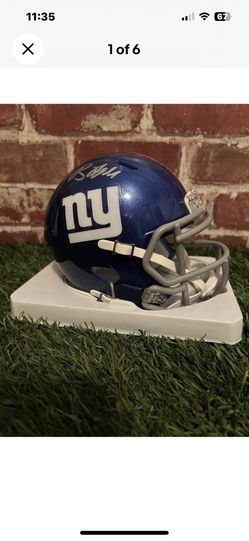 Brian Daboll Autographed Mini Helmet Speed New York Giants Fanatics LG(contact info removed)3