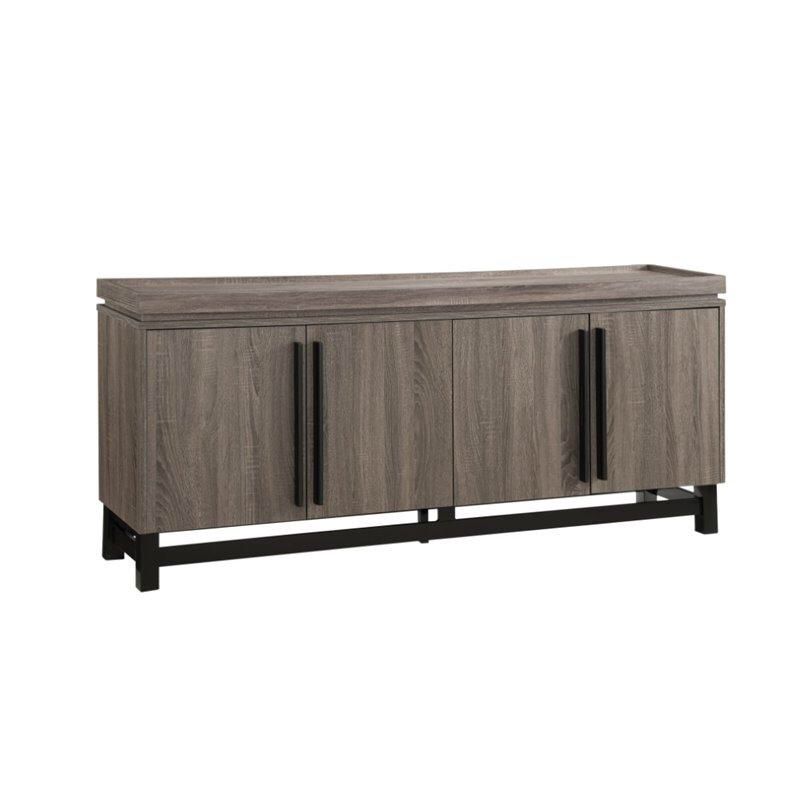 Furniture of America Dalton Transitional Buffet Table in Distressed Gray