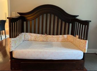 Baby Crib Toddler Bed, Bedside Sleeper With Storage Drawer