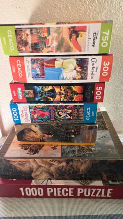 5 Disney puzzles and 2 others.