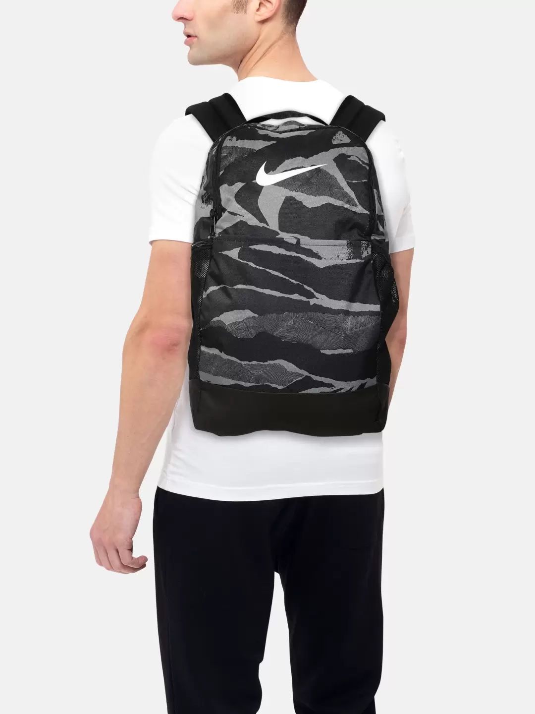 NIKE BRASILIA XL Camo Laptop Backpack (Gray/Black) Camouflage