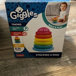 Funskool Giggles Stack A Ring Toy for 6m+ Infant Kids Game Multi Color F/Ship