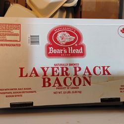 15 Lb Boxes Of Boars Head Bacon 
