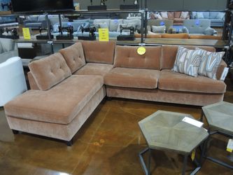 Jonathan Louis Billie 2 Piece Left Chaise Sectional - Blush | L-Shaped Couch | Corner Couch