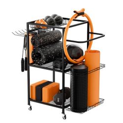 Home Gym Workout Equipment Storage system - Ideal for Exercise Equipment, Fitness Accessories, Yoga weights set, Sports Workout Equipment for Women, M