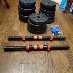 16 Piece Adjustable Dumbbell Set 33lbs Weights