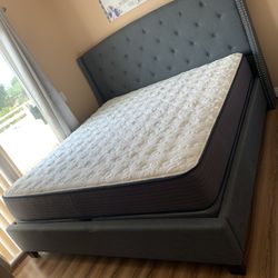 New In Box King Bed Frame With Mattress (Read Description Below)