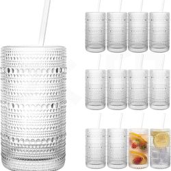 Hobnail Glasses Drinking Set of 12