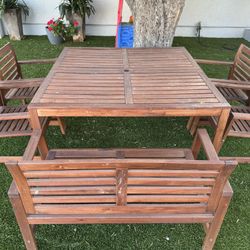 Ikea Wooden Patio Set