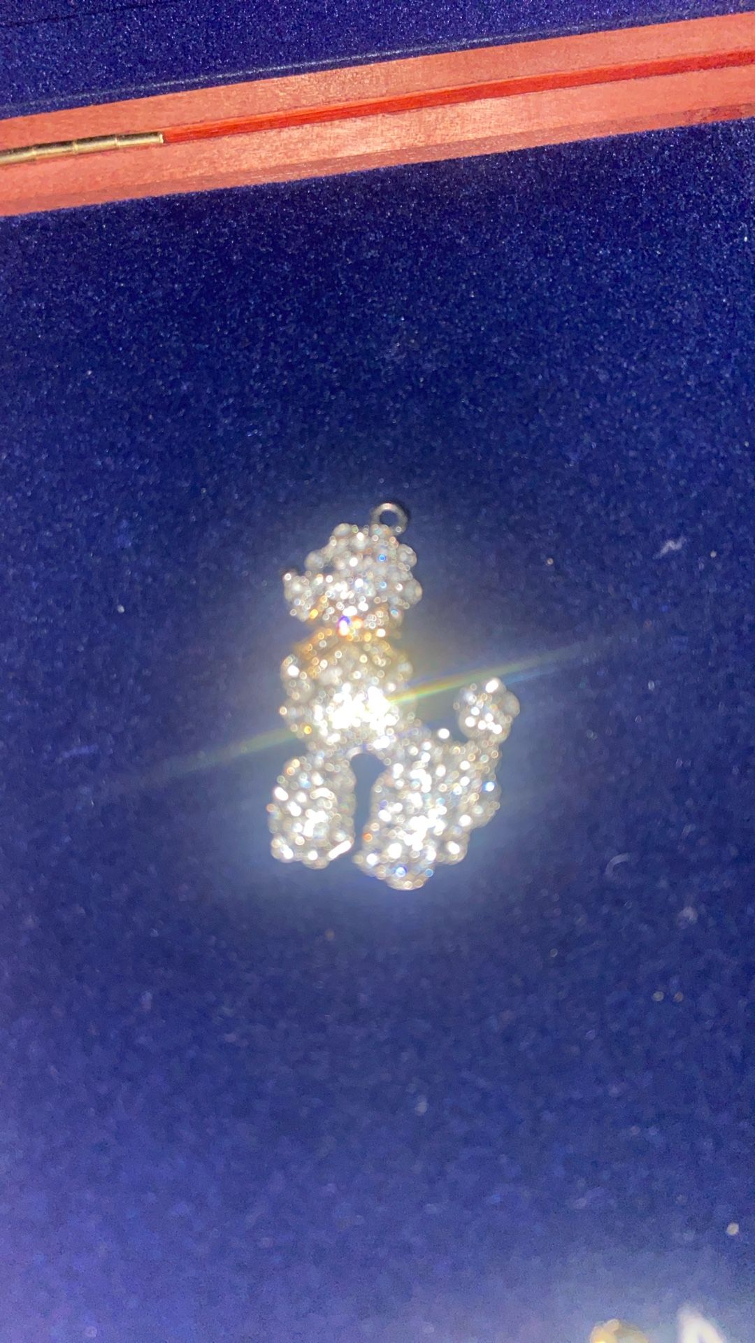  Rhinestone Dog  Pendant 