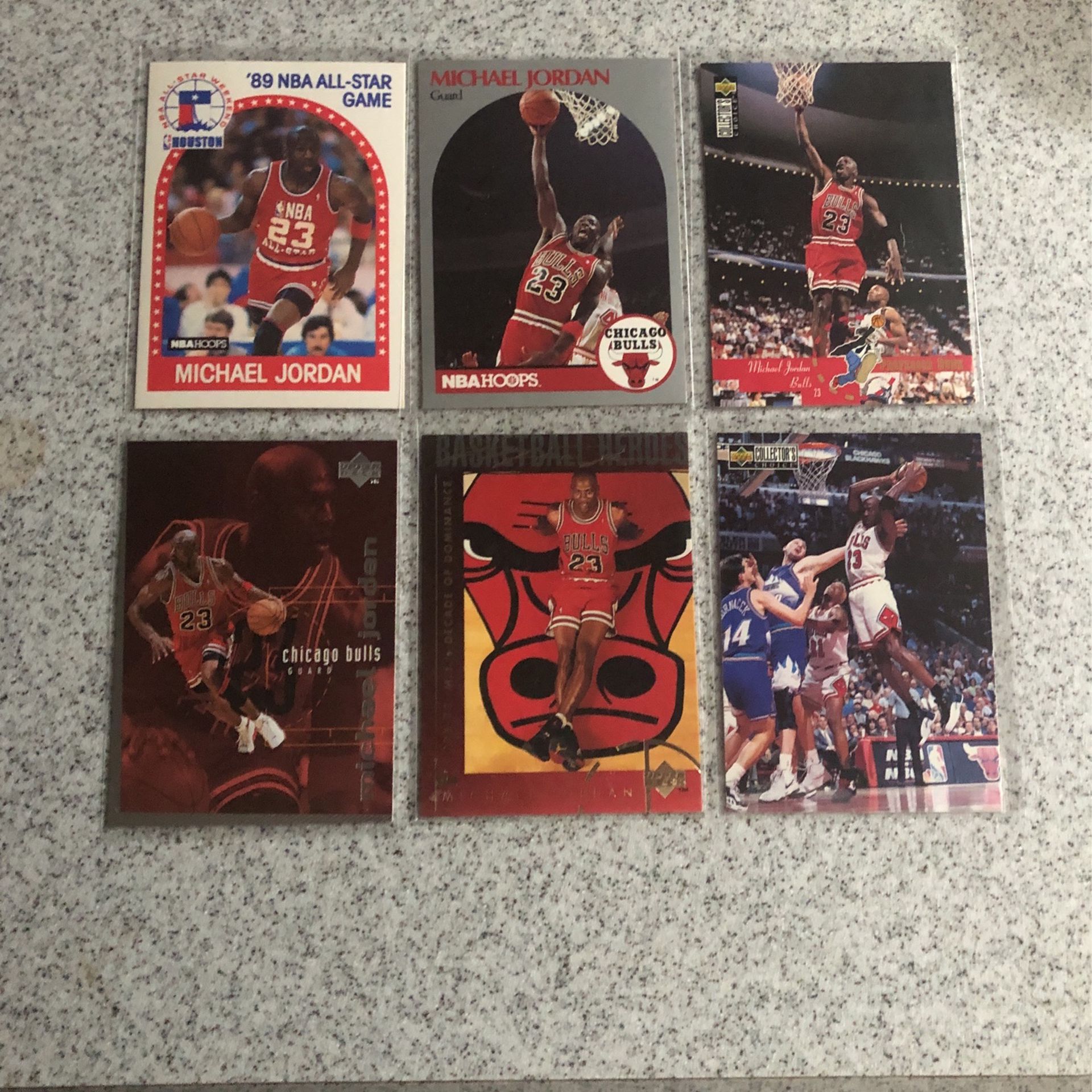 6 Assorted Michael Jordan Cards