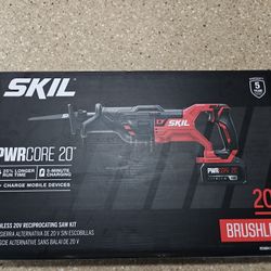 Skil Brushless 20V Reciprocating Saw Kit with charger and 4.0 battery