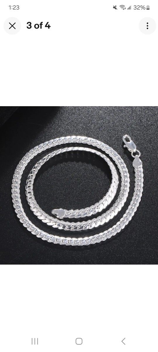 24" Miami Cuban Necklace 5mm Thick SOLID .925 STAMPED STERLING SILVER