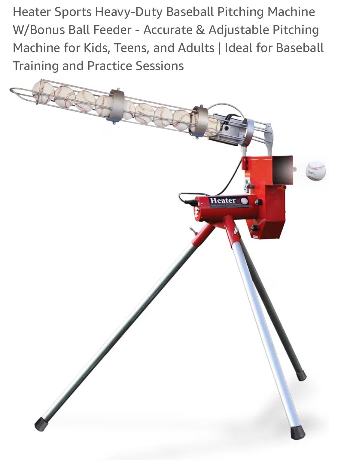 Heavy-Duty Baseball Pitching Machine 