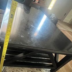 Solid Black Coffee Table 