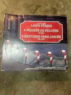 12” LED Candy Cane Pathway Lights (Red/White)