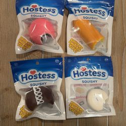 NWT Bundle Of 4 Hostess Squishy’s -Cupcake,Twinkie, Donette,& Snoball Will Split