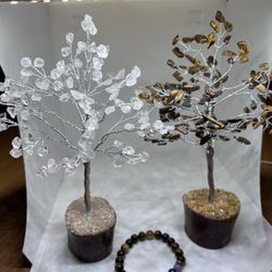 Quartz Trees And Bracelet 