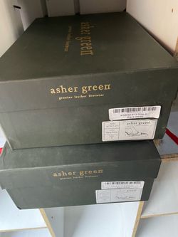 Asher Green Genuine Leather Shoes Black/White