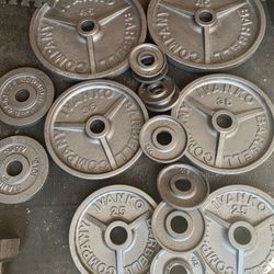 Set Of 255 Lbs Ivanko Olympic Weights Plates 