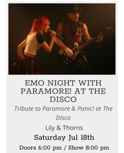 EMO Night with Paramore! At the Disco