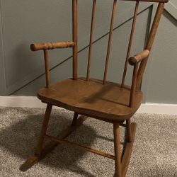Vintage Child’s Wooden Rocking Chair 