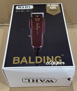 Wahl Professional 5 Star Series 8110 Corded Balding Clipper, Single Cut, Red
