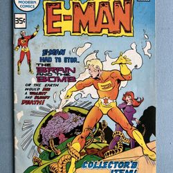 E-MAN No. 1 Oct. 1973 Modern Comics- Joe Staton Art  Key ,1973 VF!! Key!!