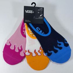Vans No Show Canoodle Socks 3 pack Blue White Pink Men Size 9.5-13/Large