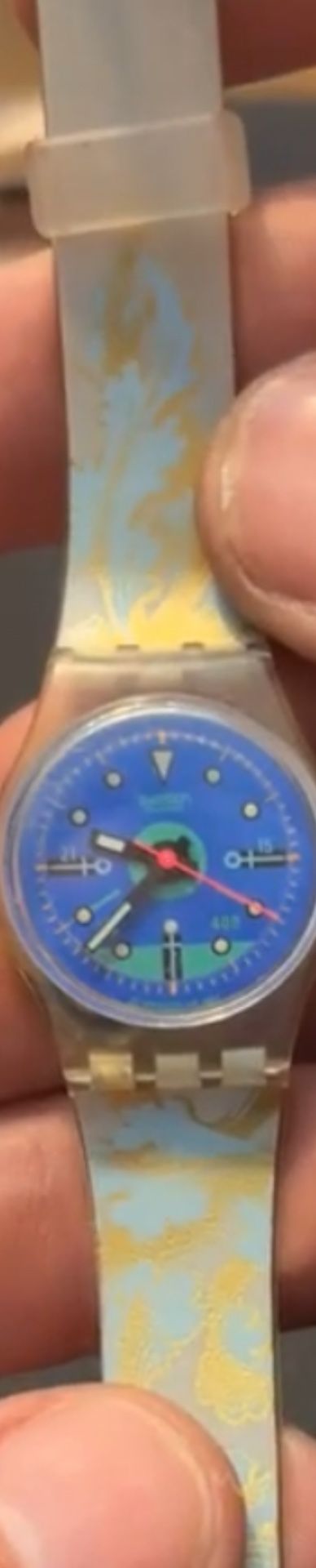 vintage 1987 Swatch "Plane Level" Pop Culture watch, Swiss made.