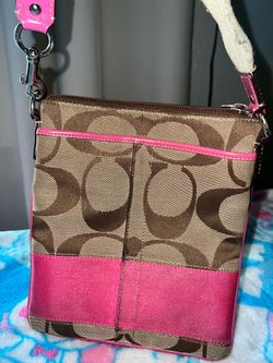 Pink coach cross bag