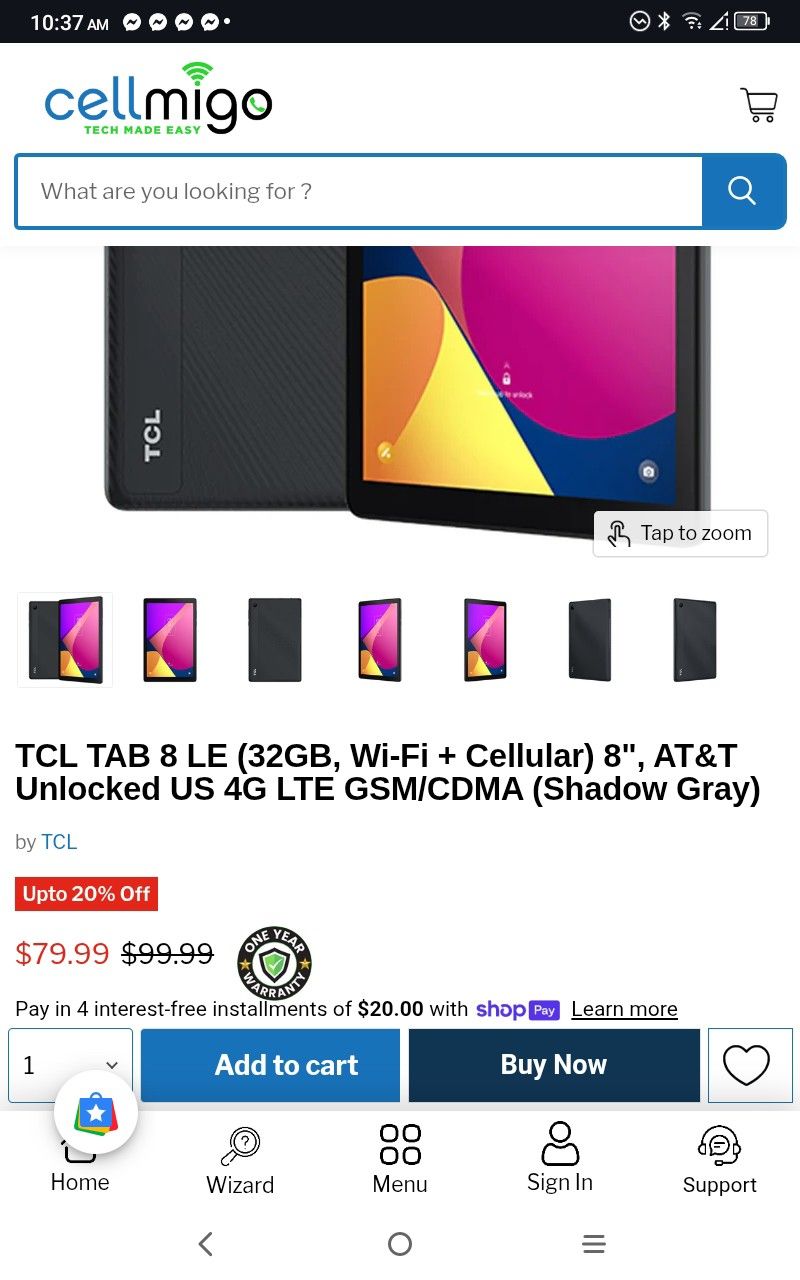 TCL 8" Tablet 