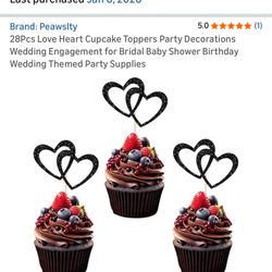 Black 🖤cupcake 🧁 Toppers 