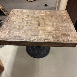 Vintage Square Pedestal Table