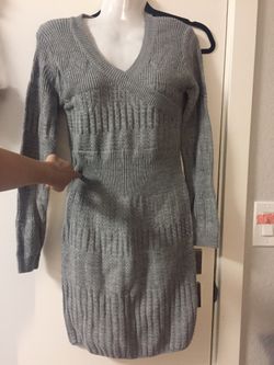 Gray beatiful winter dress
