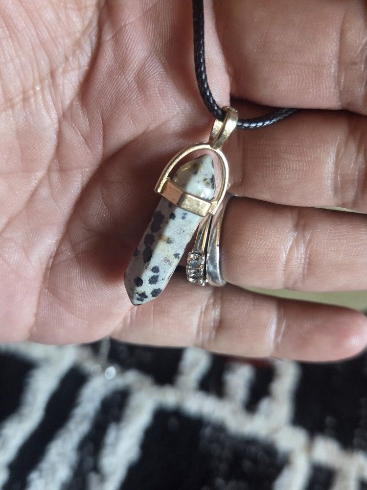 Handmade Dalmatian Jasper Pendant Necklace