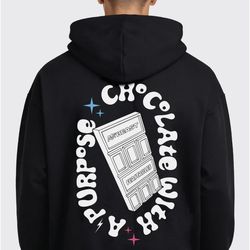 New Mr Beast FEASTABLES RETRO HOODIE - BLACK Chocolate with a purpose sweatshirt small