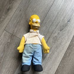Vintage 1990 Homer Simpson The Simpsons Cloth and Vinyl 10 Inch 